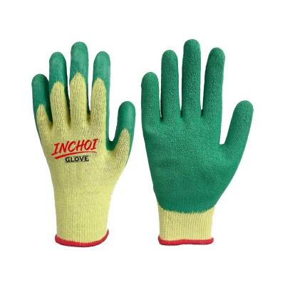 Economic 10-Gauge Crinkle Latex Work Gloves